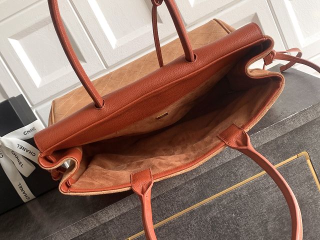 CC original suede calfskin medium tote bag AS6289 brown