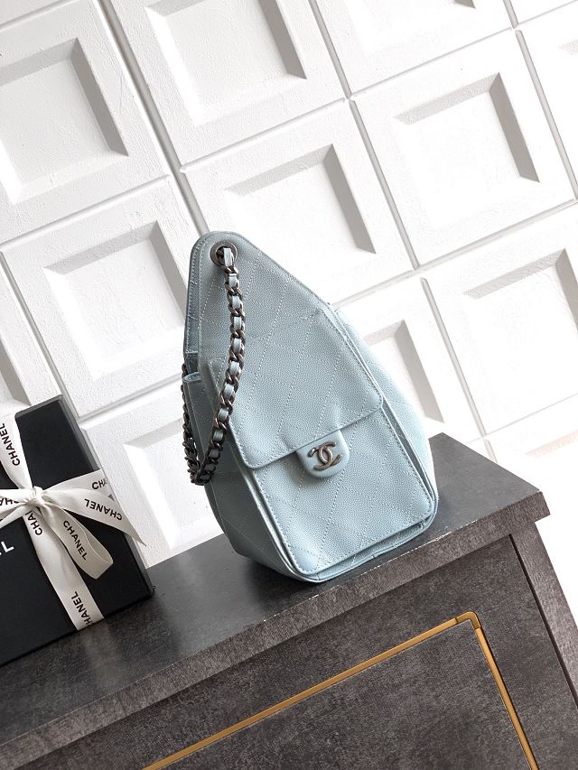 CC original grained calfskin 25 small handbag AS5293 light blue