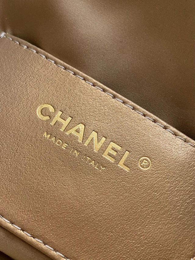 CC original grained calfskin 25 small handbag AS5293 light gold