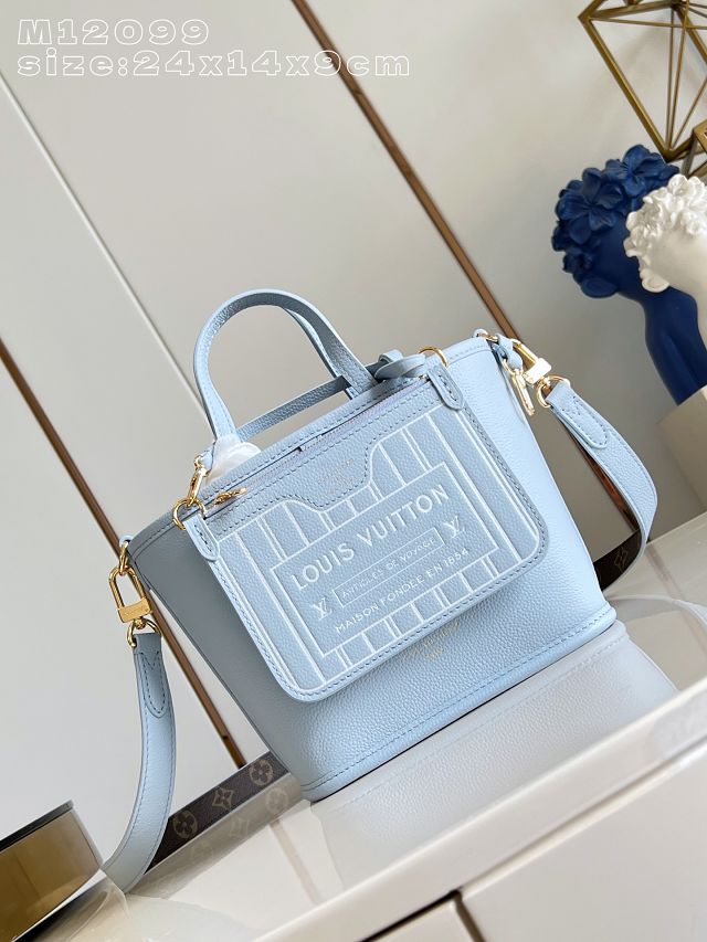 Louis vuitton original calfskin&canvas neverfull Inside out BB M28336 blue