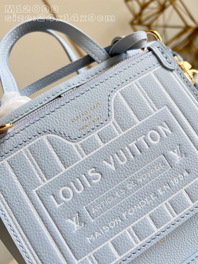 Louis vuitton original calfskin&canvas neverfull Inside out BB M28336 blue