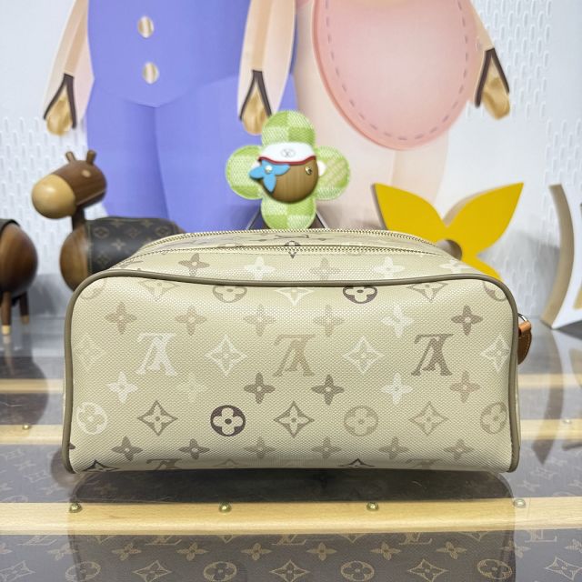 Louis vuitton original canvas locker dopp kit M29161 beige