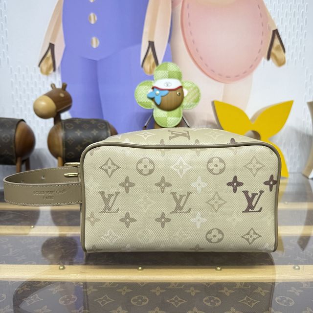Louis vuitton original canvas small locker dopp kit M29426 beige
