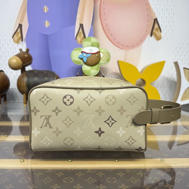Louis vuitton original canvas small locker dopp kit M29426 beige
