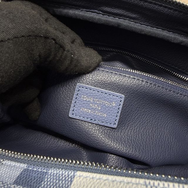 Louis vuitton original denim locker dopp kit M15109 blue