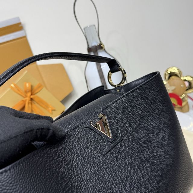 Louis vuitton original calfskin capucines visionnaire GM handbag M26259 black