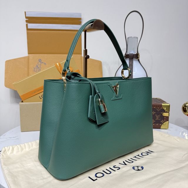 Louis vuitton original calfskin capucines visionnaire GM handbag M26259 green
