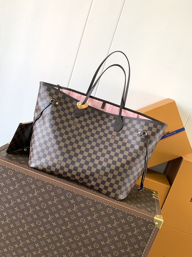 New Louis vuitton original damier ebene neverfull gm N41606 pink
