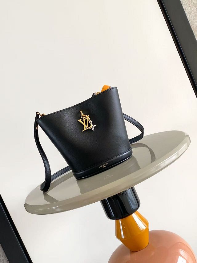 Louis vuitton original calfskin bloom mini hobo bag M27260 black