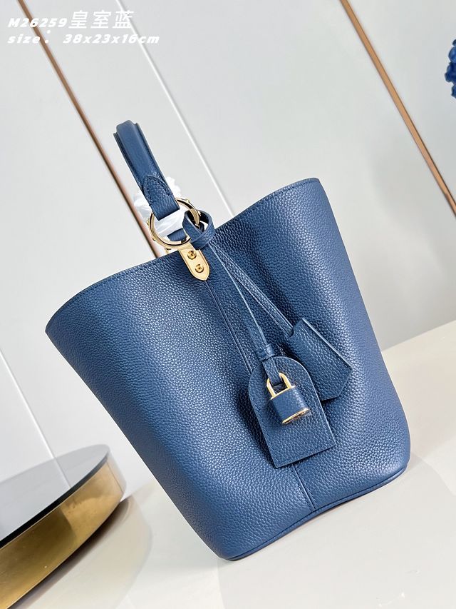 Louis vuitton original calfskin capucines visionnaire GM handbag M26259 blue