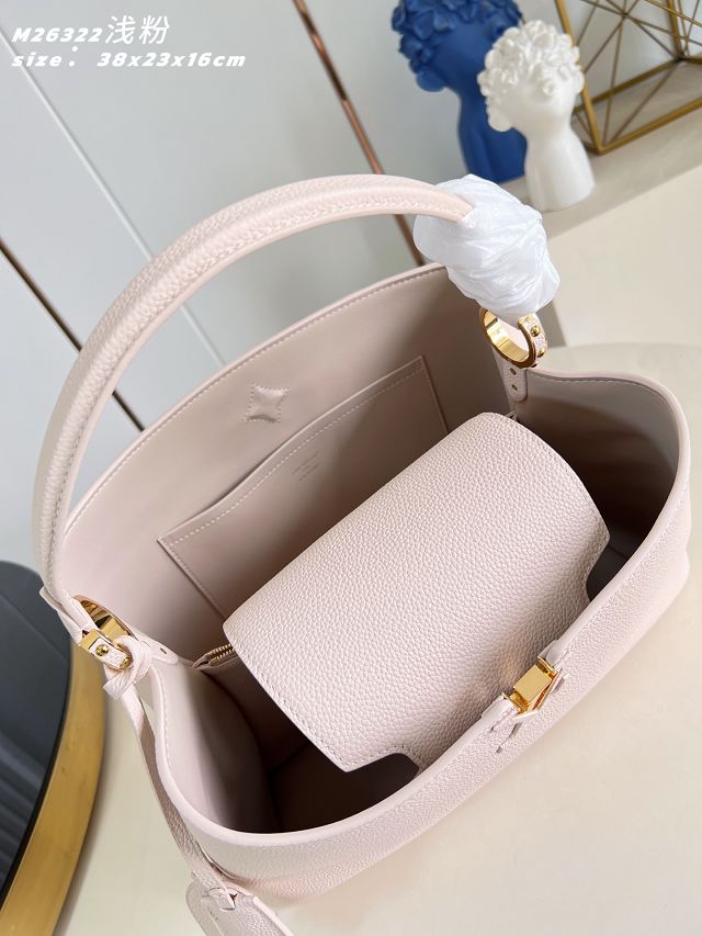Louis vuitton original calfskin capucines visionnaire GM handbag M26259 nude