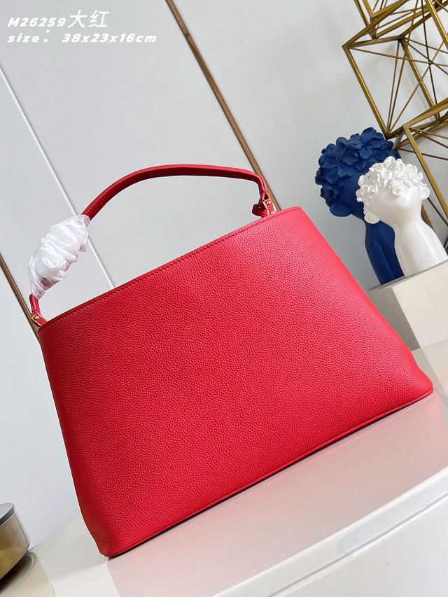 Louis vuitton original calfskin capucines visionnaire GM handbag M26259 red