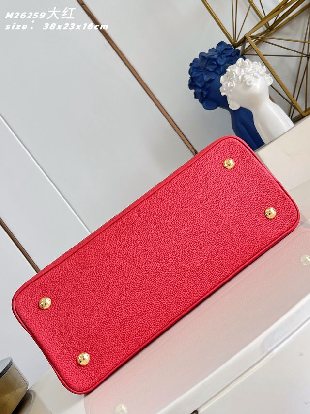 Louis vuitton original calfskin capucines visionnaire GM handbag M26259 red