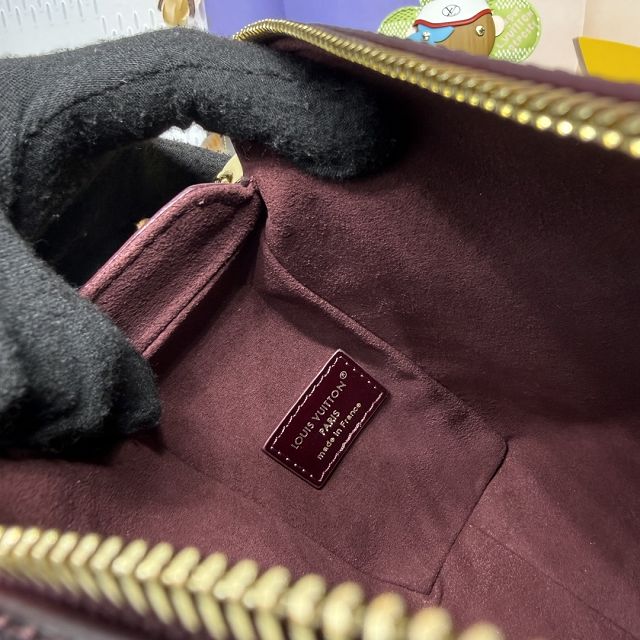 Louis vuitton aged calfskin side trunk MM M26305 bordeaux