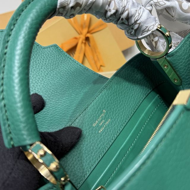 Louis vuitton original calfskin capucines BB handbag M24739 green