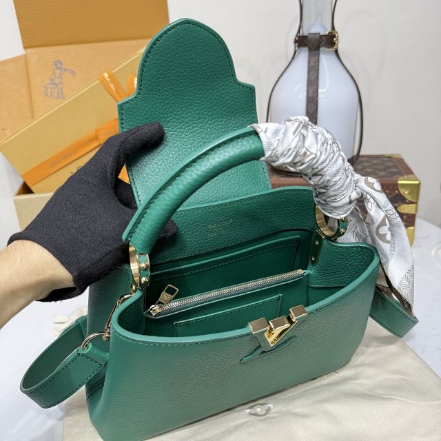Louis vuitton original calfskin capucines BB handbag M24739 green
