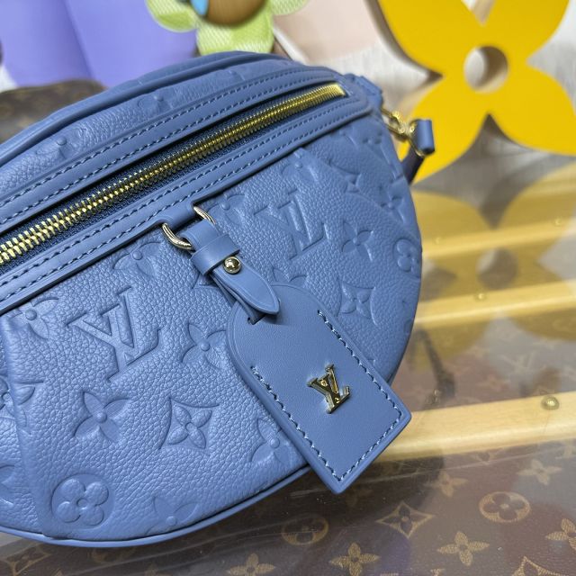 Louis vuitton original calfskin high rise bumbag PM M28356 blue