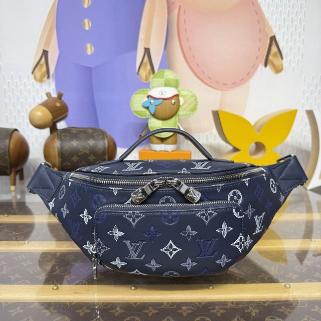 Louis vuitton original calfskin rush bumbag M28619 blue