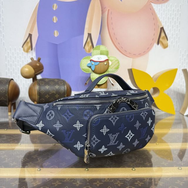 Louis vuitton original calfskin rush bumbag M28619 blue