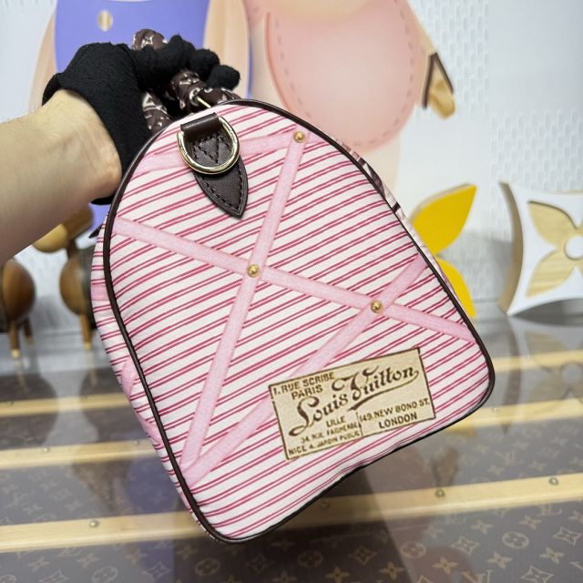 Louis vuitton textile speedy soft 30 M28750 pink