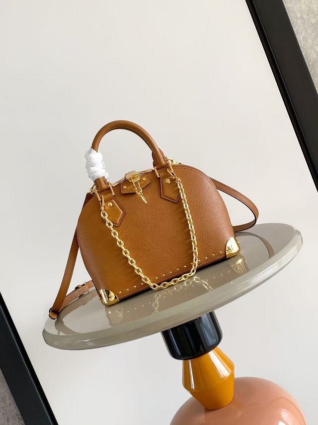 Louis vuitton original calfskin alma trunk BB M29091 brown
