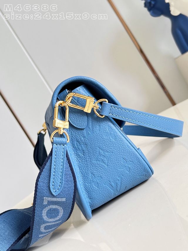 Louis vuitton original calfskin diane satchel M13231 blue