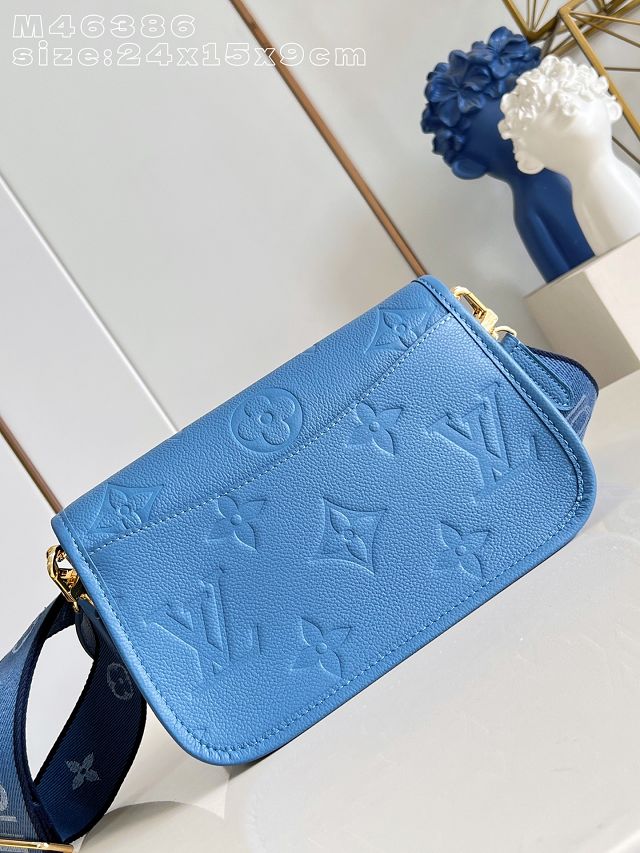 Louis vuitton original calfskin diane satchel M13231 blue