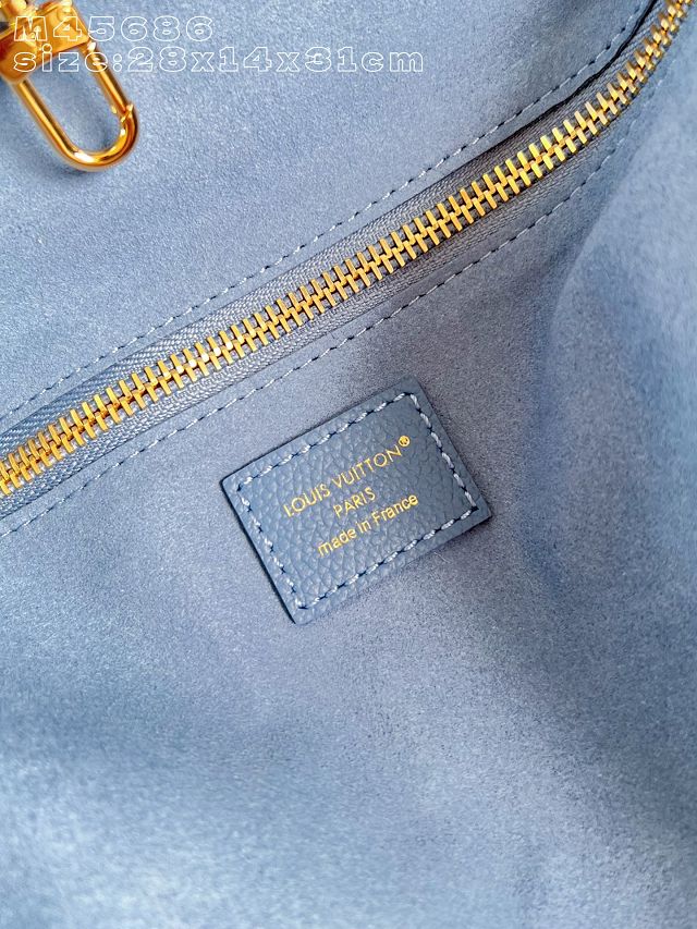 Louis vuitton original calfskin neverfull mm M45686 blue