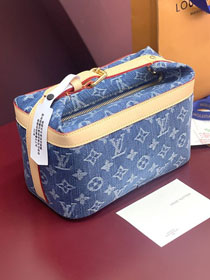Louis vuitton original denim cruiser toiletry bag M27945 blue
