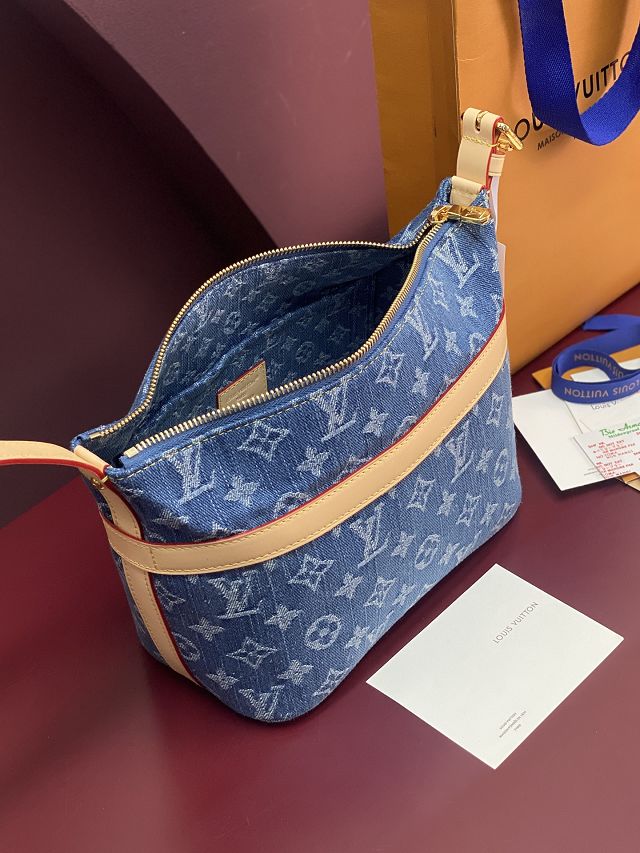 Louis vuitton original denim cruiser toiletry bag M27945 blue