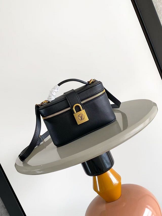 Louis vuitton original calfskin low key vanity pouch M27505 black