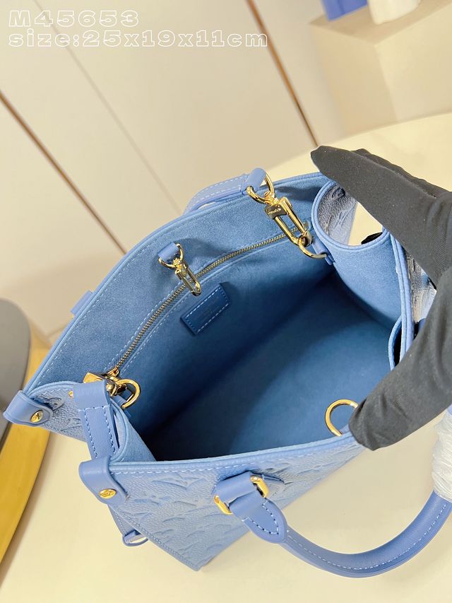Louis vuitton original calfskin onthego pm M45653 blue