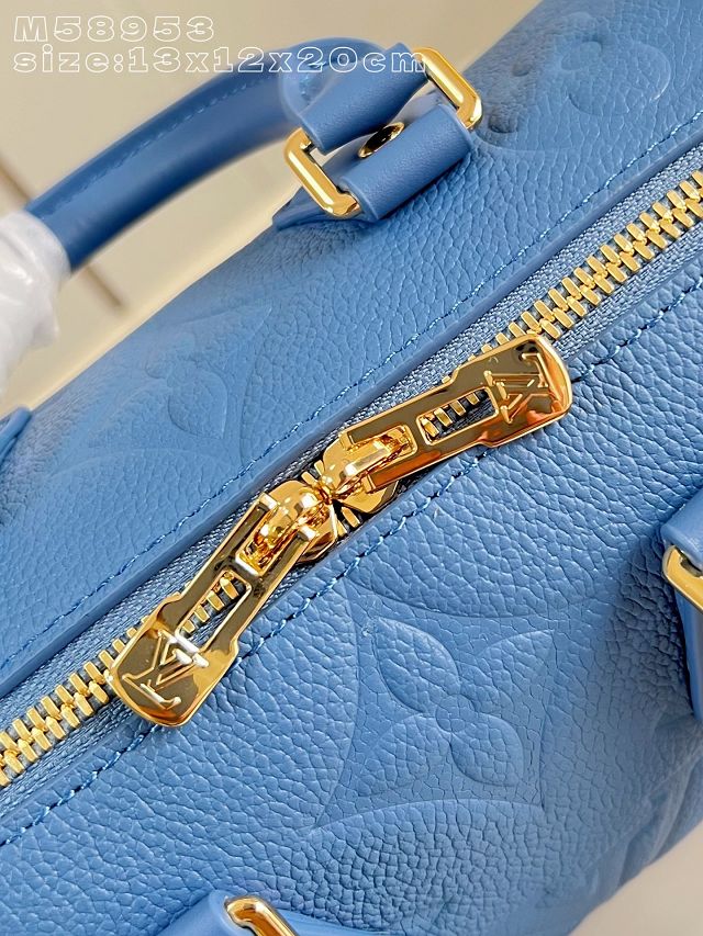 Louis vuitton original calfskin speedy 20 M58953 blue