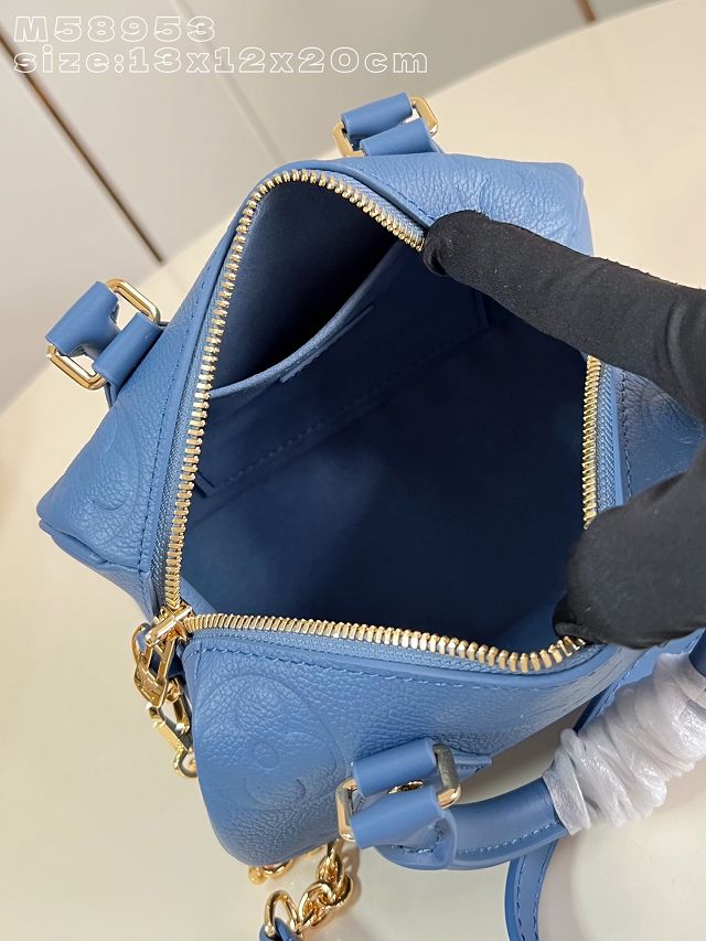 Louis vuitton original calfskin speedy 20 M58953 blue