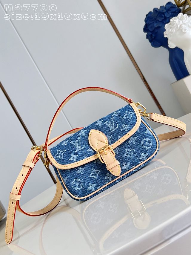 Louis vuitton original denim nano diane M27700 blue