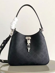 Louis vuitton original mahina leather all around PM bag M28306 black