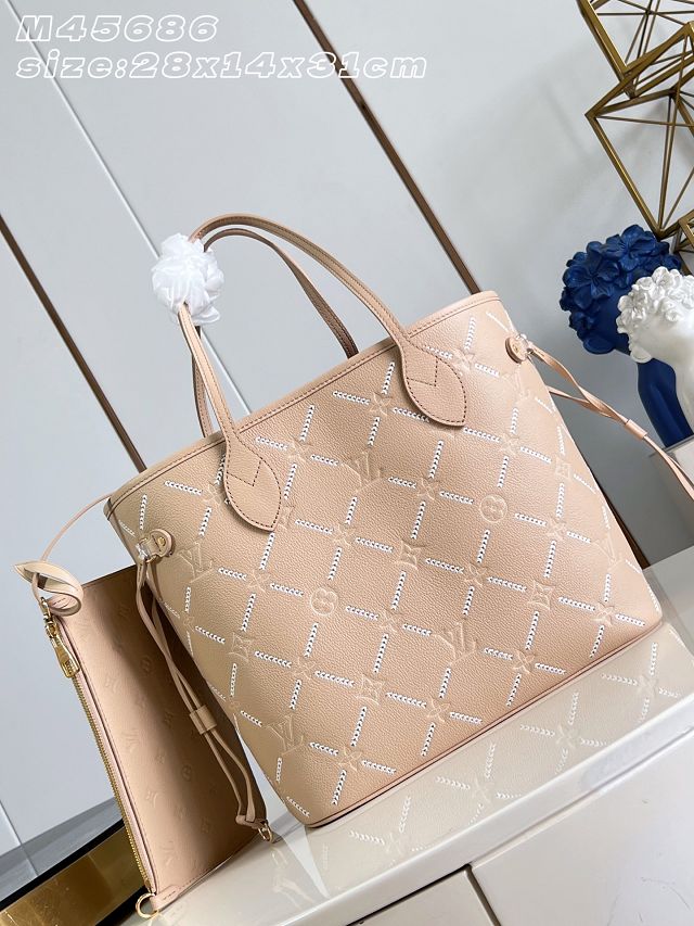 Louis vuitton original calfskin neverfull MM M29486 hazelnut