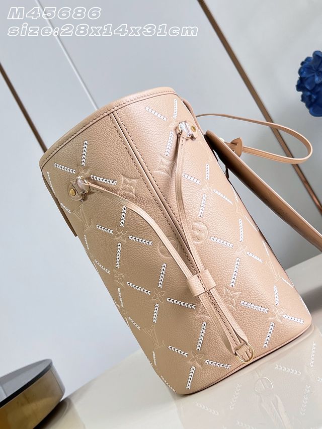 Louis vuitton original calfskin neverfull MM M29486 hazelnut