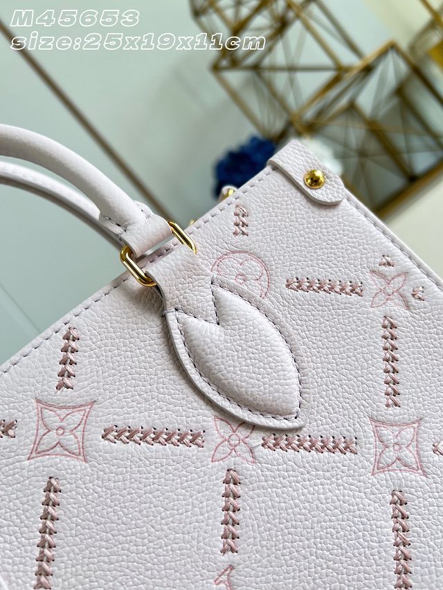 Louis vuitton original calfskin onthego pm M28528 light pink