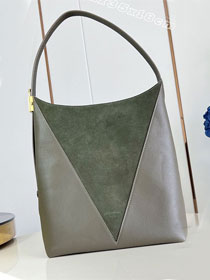 Louis vuitton original suede&calfskin low key hobo bag MM M29144 green
