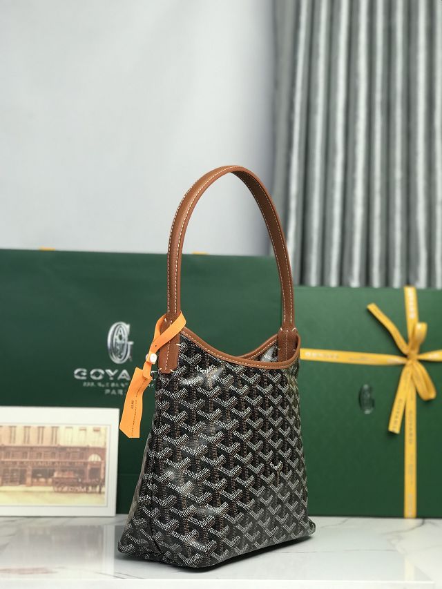 Goyard original canvas hobo boheme mini bag GY0142 black&brown