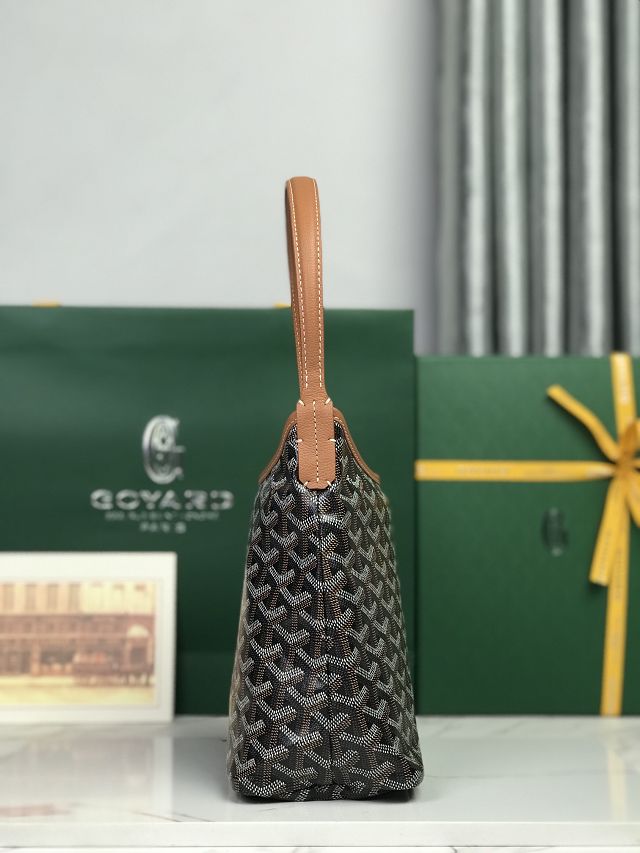 Goyard original canvas hobo boheme mini bag GY0142 black&brown
