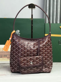 Goyard original canvas hobo boheme mini bag GY0142 burgundy