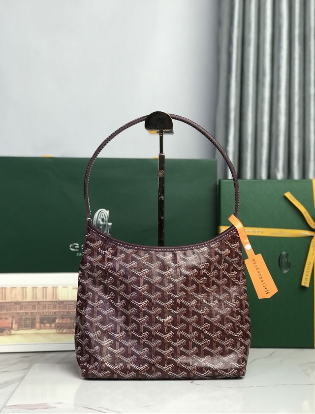 Goyard original canvas hobo boheme mini bag GY0142 burgundy