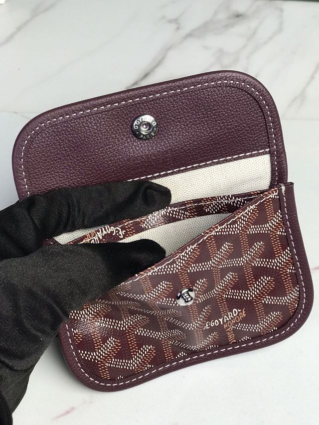 Goyard original canvas hobo boheme mini bag GY0142 burgundy