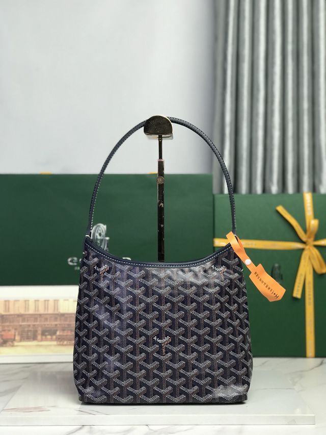 Goyard original canvas hobo boheme mini bag GY0142 dark blue