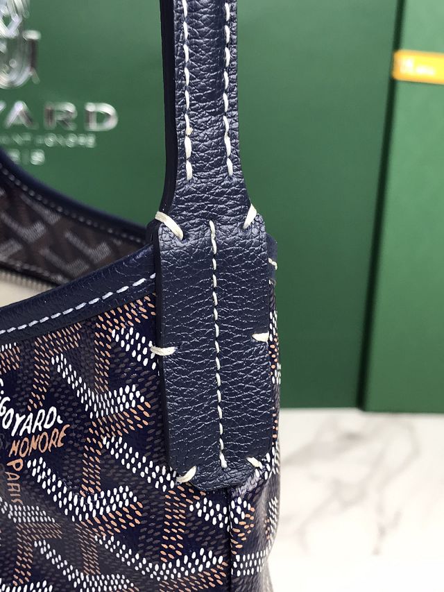 Goyard original canvas hobo boheme mini bag GY0142 dark blue