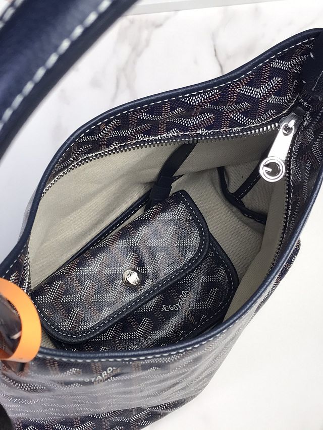 Goyard original canvas hobo boheme mini bag GY0142 dark blue