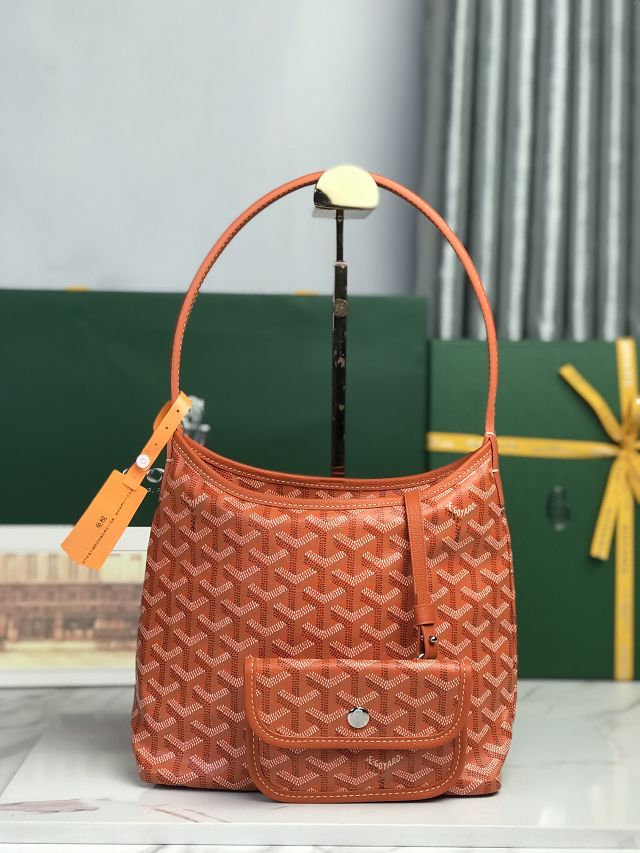 Goyard original canvas hobo boheme mini bag GY0142 orange