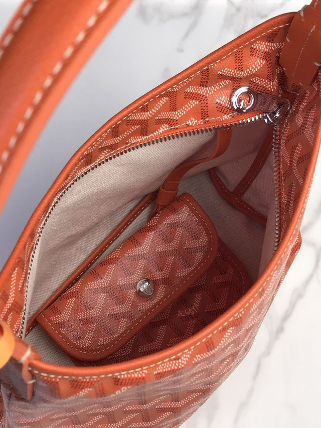Goyard original canvas hobo boheme mini bag GY0142 orange